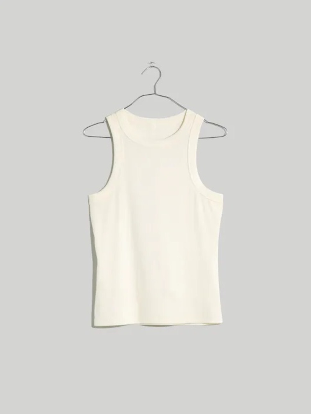 Madewell Off White Supima Rib Cutaway Tank Size M